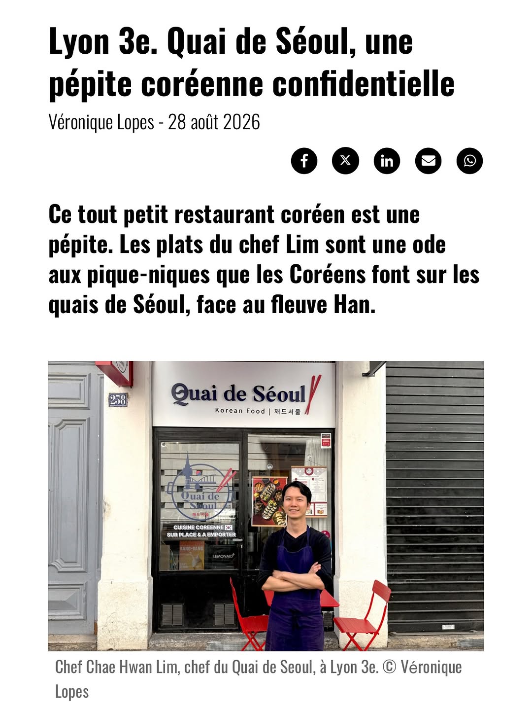 Quai de Séoul sur Instagram